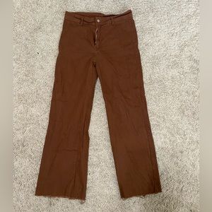high waisted brown pants